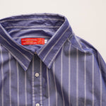 画像をギャラリービューアに読み込む, アドラーブル ブルー×ホワイト ダブルストライプ スプリットラグランスリーブ ビッグシルエット シャツ ADOLUVLE ORIGINAL BLUE WHITE SPLIT RAGLAN SLEEVE DOUBLE STRIPED BIG SHIRT LONG SLEEVE