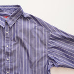 画像をギャラリービューアに読み込む, アドラーブル ブルー×ホワイト ダブルストライプ スプリットラグランスリーブ ビッグシルエット シャツ ADOLUVLE ORIGINAL BLUE WHITE SPLIT RAGLAN SLEEVE DOUBLE STRIPED BIG SHIRT LONG SLEEVE