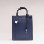 画像をギャラリービューアに読み込む, マークジェイコブス ネイビー×シルバー レザーショルダー&ミニトートバッグ MARC JACOBS NAVY SILVER LEATHER SHOULDER & MINI TOTE BAG WOMENS
