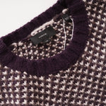 画像をギャラリービューアに読み込む, ヴィンス ボルドー×ホワイト バーズアイ柄 エクストラファインメリノウール セーター ニット VINCE BORDEAUX × WHITE EXTRAFINE MERINO WOOL BIRDSEYE SWEATER MENS