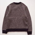 画像をギャラリービューアに読み込む, ヴィンス ボルドー×ホワイト バーズアイ柄 エクストラファインメリノウール セーター ニット VINCE BORDEAUX × WHITE EXTRAFINE MERINO WOOL BIRDSEYE SWEATER MENS