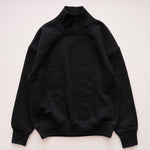 画像をギャラリービューアに読み込む, oak + fort オークアンドフォート ブラック ハイネック スウェットトップ BLACK RELAX FIT HIGH NECK SWEAT TOP WOMEN
