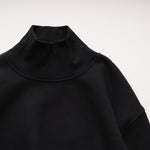 画像をギャラリービューアに読み込む, oak + fort オークアンドフォート ブラック ハイネック スウェットトップ BLACK RELAX FIT HIGH NECK SWEAT TOP WOMEN