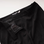 画像をギャラリービューアに読み込む, KARL LAGERFELD PARIS カールラガーフェルド ブラック ストレッチ センタープレス スラックス パンツ BLACK POLY SLACKS PANTS WOMEN