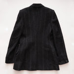 画像をギャラリービューアに読み込む, ラグアンドボーン ニューヨーク チャコールグレー ヴァージンウール ストライプ ブレザー ジャケット RAG&BONE NEWYORK CHARCOAL-GRAY STRIPED WOOL BLAZER JACKET WOMEN