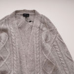 画像をギャラリービューアに読み込む, JOE'S JEANS ジョーズ ジーンズ グレー ウール&モヘア混 ケーブル編み ロングカーディガン GRAY WOOL MOHAIR MIX LONG CARDIGAN WOMEN