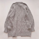 画像をギャラリービューアに読み込む, JOE'S JEANS ジョーズ ジーンズ グレー ウール&モヘア混 ケーブル編み ロングカーディガン GRAY WOOL MOHAIR MIX LONG CARDIGAN WOMEN