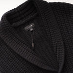 画像をギャラリービューアに読み込む, JOE'S JEANS ジョーズ ジーンズ ブラック メリノウール ショルカラー ニットカーディガン BLACK MERINO WOOL SHAWL COLLAR KNIT CARDIGAN MENS