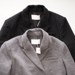 画像をギャラリービューアに読み込む, oak + fort オークアンドフォート ブラック ビッグシルエット ウールコート BLACK BIG SILHOUETTE WOOL COAT WOMEN