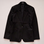 画像をギャラリービューアに読み込む, CK カルバンクライン ブラック1B クラシックフィット テーラードジャケット CALVIN KLEIN BLACK 1 BUTTON CLASSIC-FIT TAILORED JACKET WOMENS