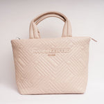 画像をギャラリービューアに読み込む, KARL LAGERFELD PARIS カールラガーフェルド ピンクベージュ PVレザー キルティング トートバッグ PINK BEIGE QUILTING TOTE-BAG