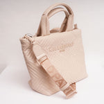 画像をギャラリービューアに読み込む, KARL LAGERFELD PARIS カールラガーフェルド ピンクベージュ PVレザー キルティング トートバッグ PINK BEIGE QUILTING TOTE-BAG