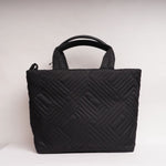 画像をギャラリービューアに読み込む, KARL LAGERFELD PARIS カールラガーフェルド ブラック ナイロン キルティング トートバッグ BLACK NYLON QUILTING TOTE-BAG