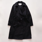 画像をギャラリービューアに読み込む, CK カルバンクライン ブラック リラックスフィット トレンチコート CALVIN KLEIN BLACK RELAX-FIT TRENCH COAT WOMENS