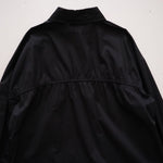 画像をギャラリービューアに読み込む, DKNY ダナキャランニューヨーク ブラック 袖ギャザー シャツワンピース BLACK SHIRT DRESS WOMEN