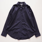 画像をギャラリービューアに読み込む, スプレンディッド ネイビー コットンストレッチ シャツ ブラウス SPLENDID NAVY COTTON STRETCH SHIRT BLOUSE WOMENS