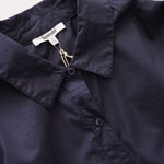 画像をギャラリービューアに読み込む, スプレンディッド ネイビー コットンストレッチ シャツ ブラウス SPLENDID NAVY COTTON STRETCH SHIRT BLOUSE WOMENS
