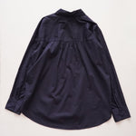 画像をギャラリービューアに読み込む, スプレンディッド ネイビー コットンストレッチ シャツ ブラウス SPLENDID NAVY COTTON STRETCH SHIRT BLOUSE WOMENS