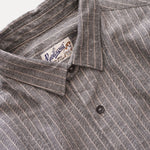 画像をギャラリービューアに読み込む, BEVILACQUA ベヴィラクア イタリア製 グレー ヘリンボーン シルク混 ストライプシャツ GRAY HERRINGBONE SILK-MIX STRIPED SHIRT WOMEN