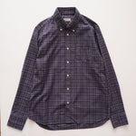 画像をギャラリービューアに読み込む, BEVILACQUA ベヴィラクア イタリア製 コットン ネイビー ウインドーペンチェックシャツ NAVY COTTON CHECK SHIRT WOMEN