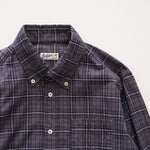 画像をギャラリービューアに読み込む, BEVILACQUA ベヴィラクア イタリア製 コットン ネイビー ウインドーペンチェックシャツ NAVY COTTON CHECK SHIRT WOMEN