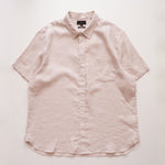 画像をギャラリービューアに読み込む, ヴィンス パミスロック リネン クラシックフィット シャツ VINCE PUMICE ROCK PINK LINEN CLASSIC FIT SHORT SLEEVE SHIRT MENS
