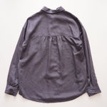 画像をギャラリービューアに読み込む, スプレンディッド チャコールグレー リネン長袖シャツ ブラウス SPLENDID CHARCOAL-GRAY LINEN SHIRT BLOUSE WOMENS