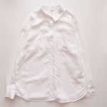 画像をギャラリービューアに読み込む, スプレンディッド ホワイト リネン長袖シャツ ブラウス SPLENDID WHITE LINEN SHIRT BLOUSE WOMENS