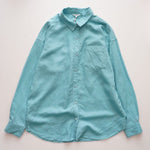 画像をギャラリービューアに読み込む, スプレンディッド ティファニーブルー リネン長袖シャツ ブラウス SPLENDID TIFFANY-BLUE LINEN SHIRT BLOUSE WOMENS