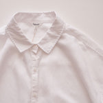 画像をギャラリービューアに読み込む, スプレンディッド ホワイト リネン混 半袖シャツ ブラウス SPLENDID WHITE LINEN-MIX SHIRT BLOUSE WOMENS