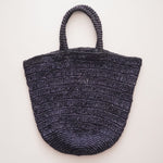 画像をギャラリービューアに読み込む, スプレンディッド ネイビー ラフィアトートバッグ SPLENDID NAVY RAFFIA TOTE BAG WOMENS