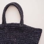 画像をギャラリービューアに読み込む, スプレンディッド ネイビー ラフィアトートバッグ SPLENDID NAVY RAFFIA TOTE BAG WOMENS