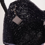 画像をギャラリービューアに読み込む, スプレンディッド ネイビー ラフィアトートバッグ SPLENDID NAVY RAFFIA TOTE BAG WOMENS