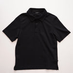 画像をギャラリービューアに読み込む, セブンフォーオールマンカインド ブラック 鹿の子 比翼ポロシャツ 7 FOR ALL MANKIND BLACK POLO SHIRT MENS
