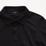 画像をギャラリービューアに読み込む, セブンフォーオールマンカインド ブラック 鹿の子 比翼ポロシャツ 7 FOR ALL MANKIND BLACK POLO SHIRT MENS