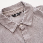 画像をギャラリービューアに読み込む, セブンフォーオールマンカインド グレー 鹿の子 比翼ポロシャツ 7 FOR ALL MANKIND GRAY POLO SHIRT MENS