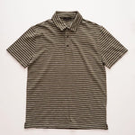 画像をギャラリービューアに読み込む, ヴィンス オリーブ×ヘザーグレー コットン ボーダーポロ VINCE OLIVE×WHITE BORDER COTTON POLO MENS