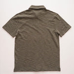 画像をギャラリービューアに読み込む, ヴィンス オリーブ×ヘザーグレー コットン ボーダーポロ VINCE OLIVE×WHITE BORDER COTTON POLO MENS