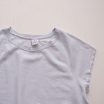 画像をギャラリービューアに読み込む, チャンピオン サックスブルー カットオフ 半袖 スウェット CHAMPION SAX CUT-OFF SHORT SLEEVE SWEAT TOP WOMENS