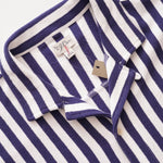 画像をギャラリービューアに読み込む, ジェークルー ネイビー×ホワイト ストライプ 半袖 オープンカラーシャツ J.CREW NAVY WHITE STRIPED S/S OPEN COLLAR SHIRTS MENS