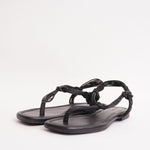画像をギャラリービューアに読み込む, ビンス ヴィンス ブラックレザー トングデザインサンダル VINCE BLACK LEATHER SANDALS WOMENS