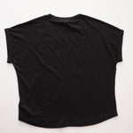 画像をギャラリービューアに読み込む, スプレンディッド ブラック ショートスリーブ Tシャツ ロールT SPLENDID BLACK SHORT SLEEVE CREW-NECK TEE WOMENS