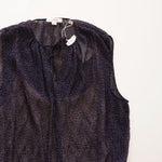 画像をギャラリービューアに読み込む, ヴィンス ビンス ネイビー ピンドット柄 シフォンワンピース ドレス VINCE NAVY PIN DOTS CHIFFON DRESS WOMEN