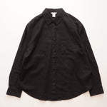 画像をギャラリービューアに読み込む, CK カルバンクライン ブラック リネン×コットン オーバーサイズ ポケットシャツ CALVIN KLEIN LINEN COTTON OVER-SIZE POCKET SHIRT WOMENS