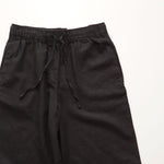 画像をギャラリービューアに読み込む, CK カルバンクライン ブラック リネン×コットン イージーパンツ CALVIN KLEIN LINEN COTTON EASY PANTS WOMENS