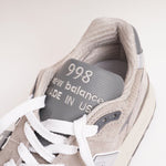 画像をギャラリービューアに読み込む, NEW BALANCE ニューバランス U998GR グレー スウェード スニーカー GRAY SUEDE SNEAKERS MADE IN USA