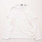 画像をギャラリービューアに読み込む, ATM Anthony Thomas Melillo エーティーエム アンソニー トーマス メリロ ホワイト レイヤードデザイン ポケットTシャツ WHITE LAYERED POCKET TEE MEN