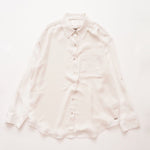 画像をギャラリービューアに読み込む, CK カルバンクライン オフホワイト ポリエステル シアースリーブ ブラウス ポケットシャツ CALVIN KLEIN OFF-WHITE SHEER SLEEVE BLOUSE POCKET SHIRT WOMENS