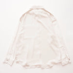 画像をギャラリービューアに読み込む, CK カルバンクライン オフホワイト ポリエステル シアースリーブ ブラウス ポケットシャツ CALVIN KLEIN OFF-WHITE SHEER SLEEVE BLOUSE POCKET SHIRT WOMENS