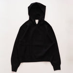 画像をギャラリービューアに読み込む, CK カルバンクライン ブラック ニット フーディ パーカー CALVIN KLEIN BLACK KNIT HOODIE WOMENS